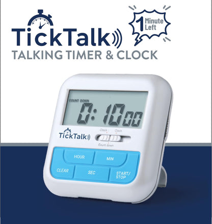 Talking Timer for Kids/Adults, Visual Timer for Kids Alternative, Voice Countdown Announcements Every Hour/10 Min/1 Min | Children, Cooking, Adults, Workouts, Classroom, lab, ADHD, Time Management
