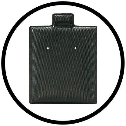 cBox CuteBox 1.5" x 2" Plain Black Puff Pad Earring Card 100pc for Retail, Showcase, Tradeshow, Jewelry Display, Storage, Tabletop, Organization, Jewelry, Clip, Wire, Post Earrings