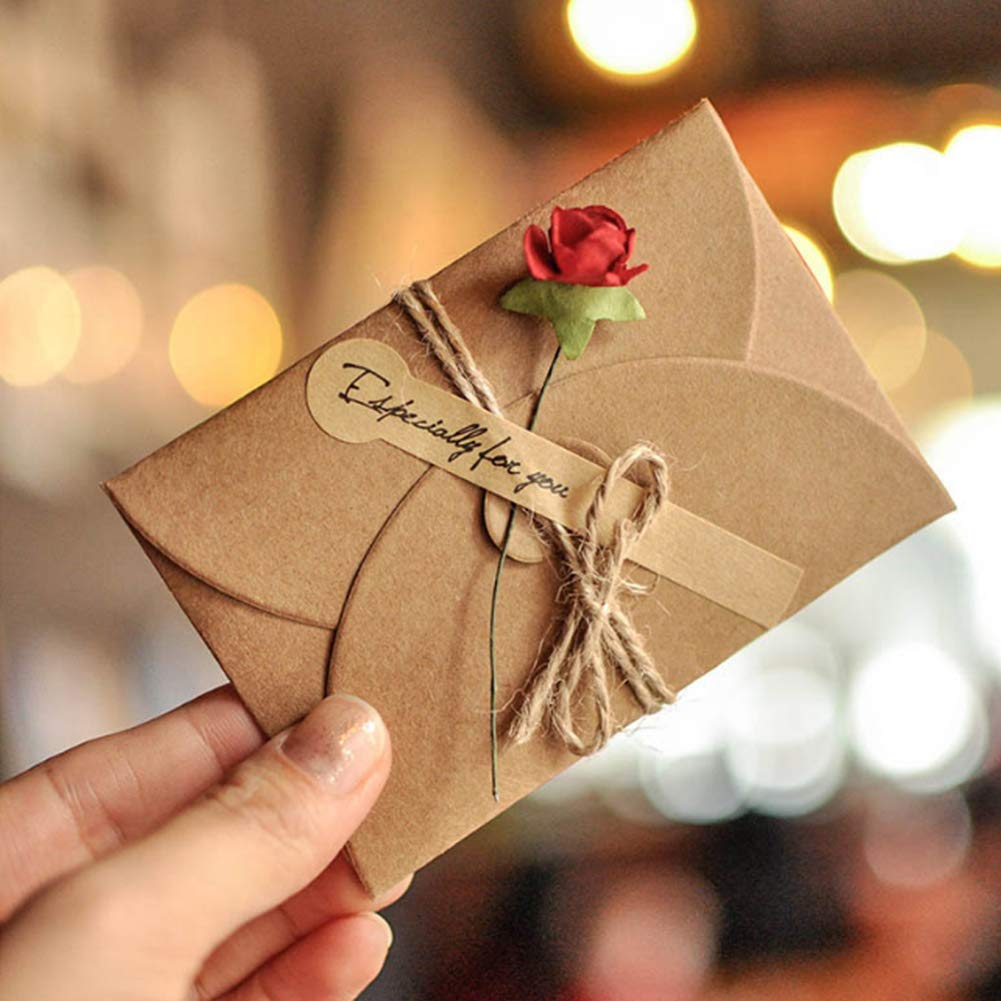 AECIH Flower Thank You Card 12 Pack All Occasion Greeting Card Handmade Invitation Card with Envelopes