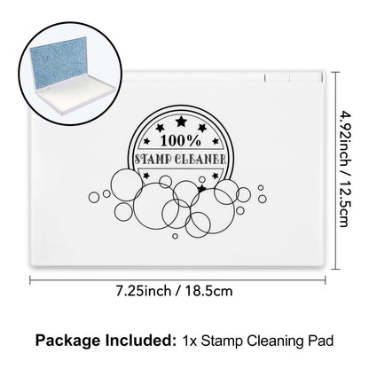 Stamp Scrubber for Stamps,Dual-Sided Stamp Cleaning Pad with Synthetic Bristles,Stamping Tool Cleaning Cling & Foam & Large Clear & Rubber Stamps 7.3x4.9inch