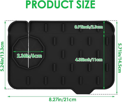 Sink Faucet Splash Guard Mat Silicone Soap Dish Pad Faucet Handle Drip Catch