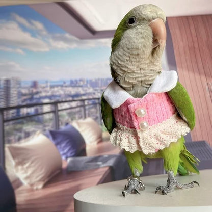 Eclectus Bird Diaper Flight Suit - Pink Top Cosplay Photo Prop for Parrots, Lovebirds, Parakeets & Cockatiels