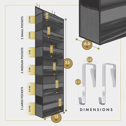 HOMELUX THEORY UPGRADED 6 Tiers Over The Door Organizer Hanging