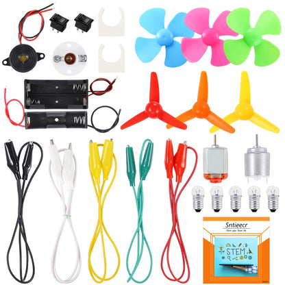 Sntieecr Electric Circuit Motor Kit, Science Experiment Educational Montessori Learning Kits Set for Kids DIY STEM Engineering Project, for Kids