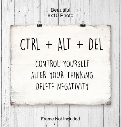Inspirational Motivational Wall Art & Decor - Entrepreneur Positive Quotes Poster Prints 8x10 - Home Office - Classroom Decor - Success Sayings - Encouragement Gifts for Men, Women - Encouraging Motto