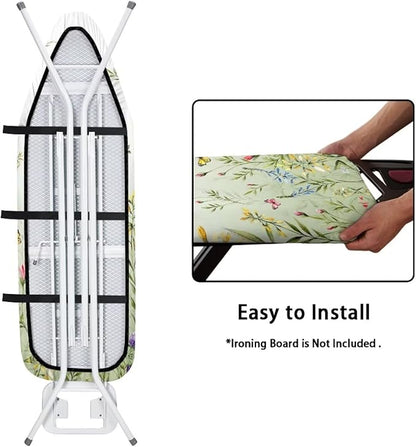Simple Floral Ironing Board Cover Scorch and Stain Resistant Pressing Cloth