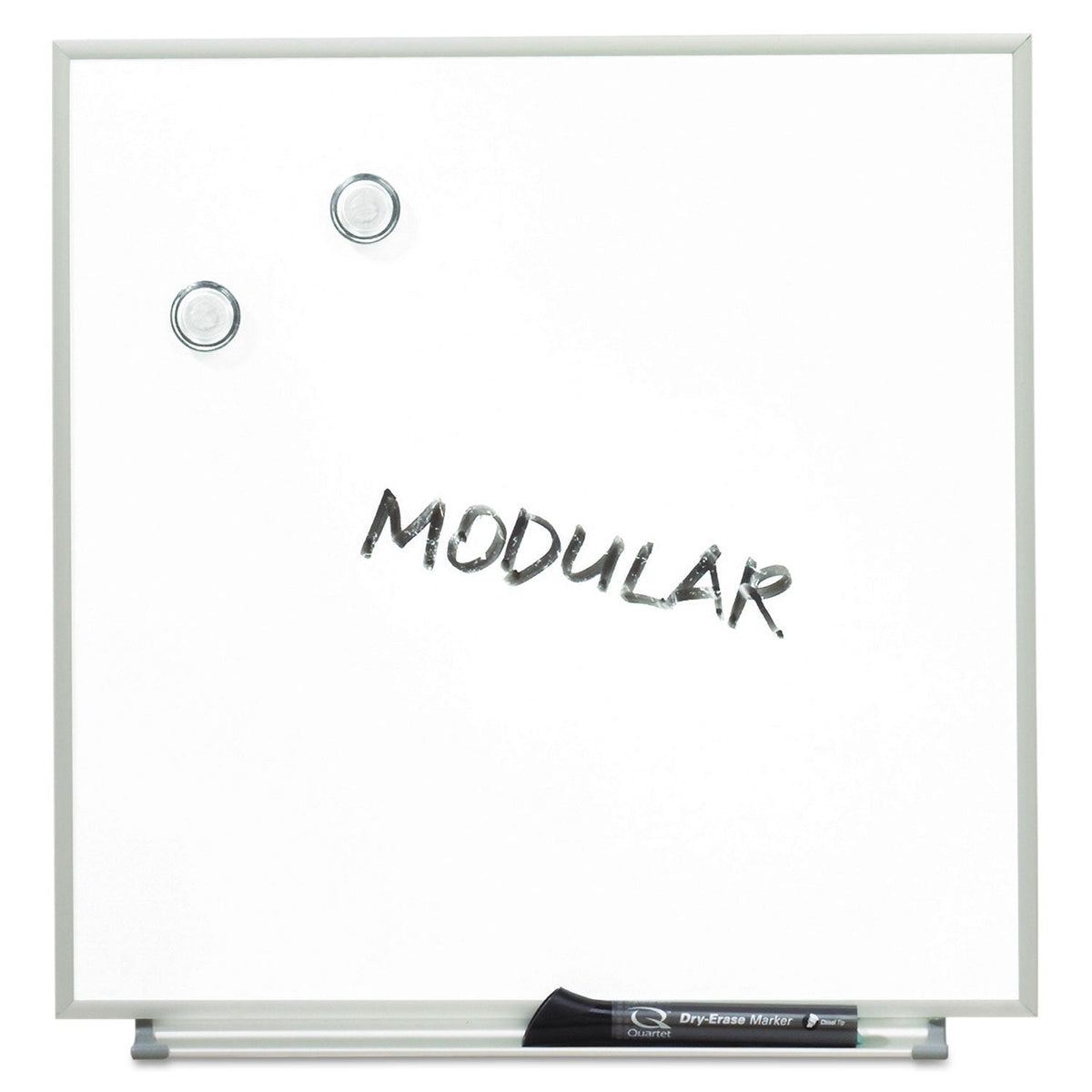 Quartet Matrix Modular Magnetic Whiteboard, 16" x 16", Includes Tray and Marker, Silver Aluminum Frame (M1616)