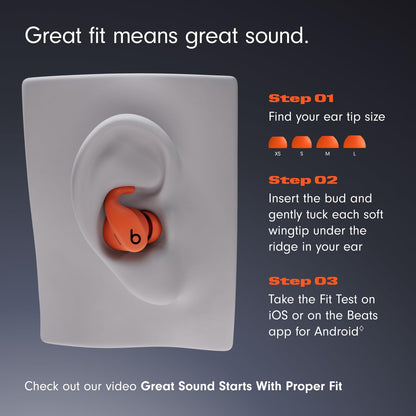 Beats - Powerbeats Fit - Wireless Noise-Cancelling Workout Earbuds with Ultimate Secure Fit with AppleCare+ (2 Years) - Power Pink