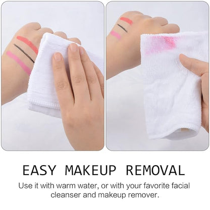SINLAND Microfiber Facial Cloths Fast Drying Washcloth 12inch x 12inch White 10