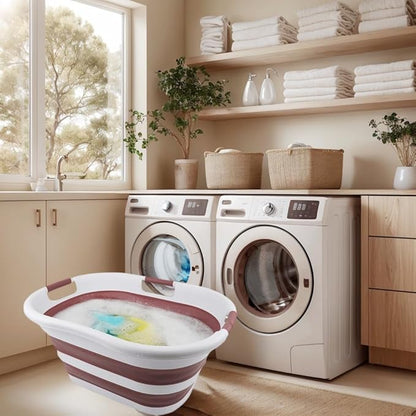 SAMMART 40L Collapsible Plastic Laundry Basket
