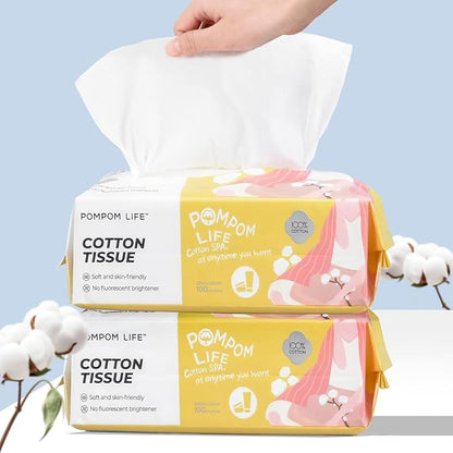 Disposable Face Towel 200 Cont, 7.9"X7.9"Clean Face Towelettes
