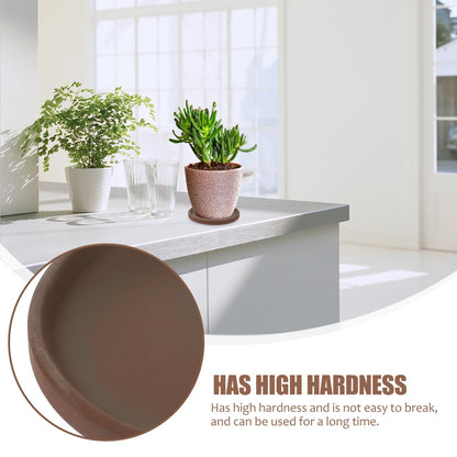 BESPORTBLE Purple Clay Flower Pot Tray - 4.72 Inch Round Ceramic Plant Saucer for Indoor and Outdoor Use Durable Water Catcher for Potted Plants