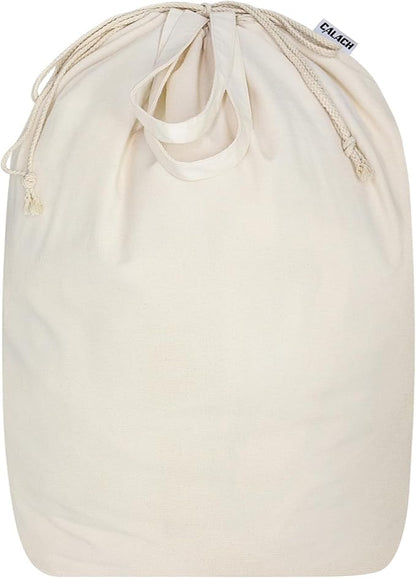 Canvas Laundry Bags with Handles & Square Base18"Lx18"Wx27.6"H, Extra Large