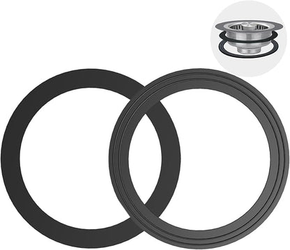 RQYEKDO 2PC Kitchen Sink Strainer Gasket Seal Rings， Fits Standard 3-1/2 inch