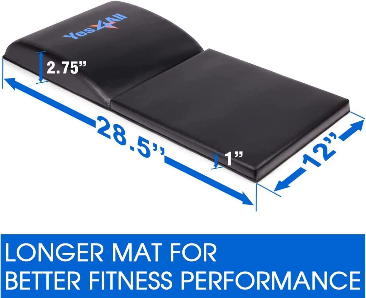 Yes4All Ab Exercise Mat Tailbone & No Tailbone, Foldable Abdominal Sit Up Support Pad, Abs Workout Equipment for Core Training and Lower Back