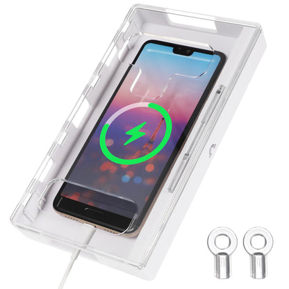 SHINEOFI Cell Phone Lock Box, Portable Phone Locker Case with 2 Keys, Transparent Mobilephone Jail Storage Box for Kids Students Adults Focus, Screen Self-control Timed Locking Container