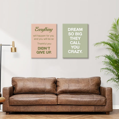 YEOION Inspirational Office Wall Art Motivational Quotes Canvas Wall Decor for Workplace Homeoffice,Office Canvas Wall Decor Set of 6