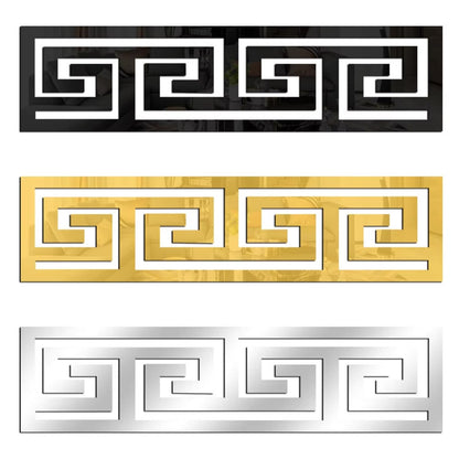 MACGIKMIRO 12 Pcs Geometric Shape DIY Acrylic Wall Stickers Removable Adhesive Wall Mirror Decor for Living Room Home Background (Gold)