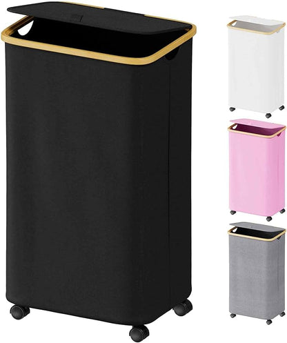 SUOCO Laundry Hamper on Wheels 100L, Clothes Basket