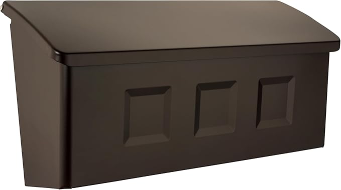 Architectural Mailboxes Wayland Wall Mount Mailbox, Rubbed Bronze, Small | Galvanized steel build for outside with weather-resistant outdoor construction and a rust-resistant powder-coat finish.