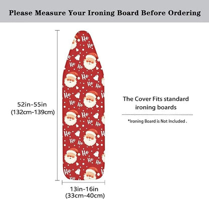 Cute Santa Claus Xmas Ironing Board Cover Cover Standard Size Soft Fabric