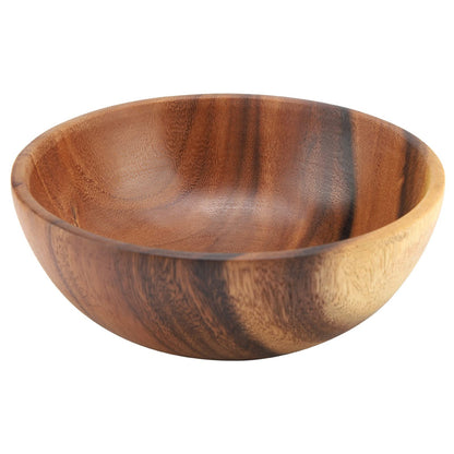 Oumefar Wooden Salad Bowl Sets, Acacia Wood Bowl Wooden Soup Bowl Light Smooth for Kitchen Utensils for Containing Salads,Vegetables,Fruit, Soups, Cereal and More Large (20 * 7cm)