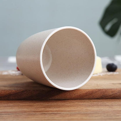 Wheat Straw Cups set of 4, Unbreakable Drinking Cup, Reusable Cups, Dishwasher Safe, 12 oz for Kitchen, Home, Office, and Outdoor Use (Black)