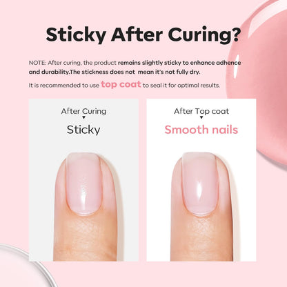 modelones Gel Nail Polish Set 2 Pcs 15ml French Manicure Kit White Nude Pink Jelly Sheer Gel Polish Soak Off UV LED Classic French Tip Gel Polish Natural Nail Art DIY Gift for Women