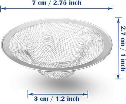 40 pcs Heavy Duty Stainless Steel Slop Basket Filter Trap, 2.75" Top / 1" Mesh