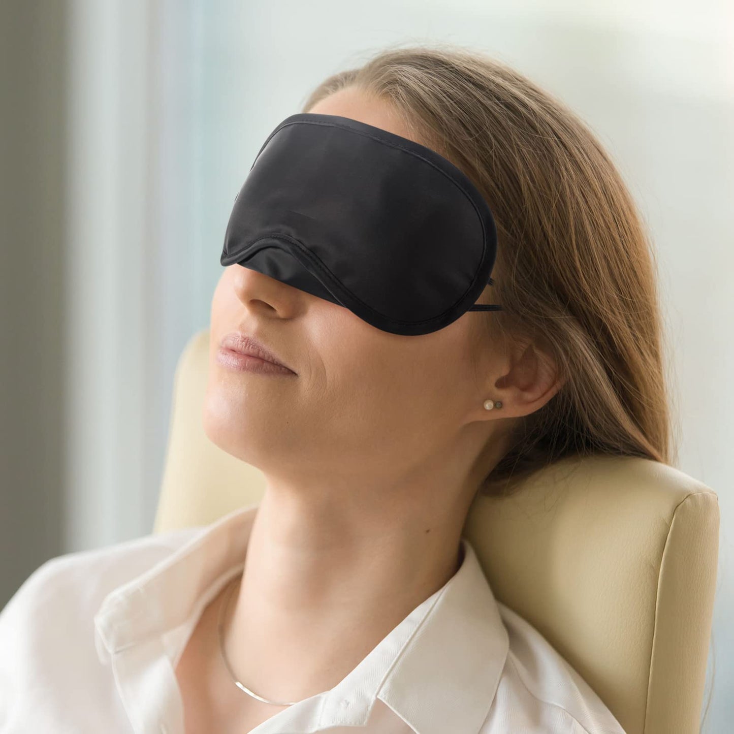 Hicarer 15 Pack Eye Mask Sleeping Blindfold Soft Eye Shade Cover with Nose Pad and Adjustable strap for Travel Sleep, Black