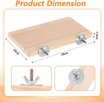Wooden Parrot Perch Corner Bird Perch Platform Flat Stand 7.48 × 3.93 Inches Wood Perch Birds Platform Parrot Stand for Bird Cages Corner Shelf for Parakeet Cockatiel Lovebird Rat Hamster