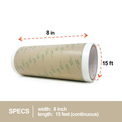 Gizmo Dorks 468MP Double Sided Adhesive Transfer Tape Sheet Roll, 8" Width x 15 ft