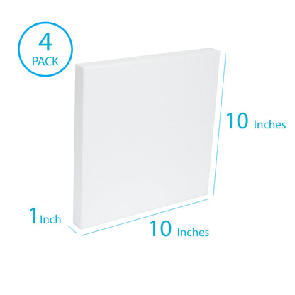 Silverlake 10x10x1 Craft Foam Squares for Styrofoam Board Projects (4-Pack)