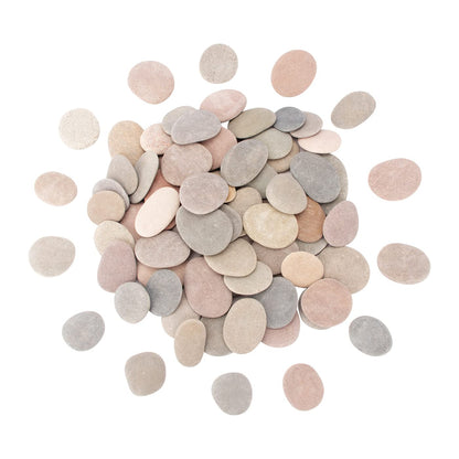 [About 97 PCS - 102 PCS](18.2 Pounds) Painting Rocks,2.26"-3.49" River Rocks,Flat Stones,Craft Rocks,DIY Rocks