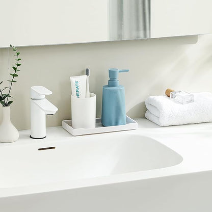 Small Soap Dispenser for Bathroom and Kitchen, Modern Farmhouse Striped Style