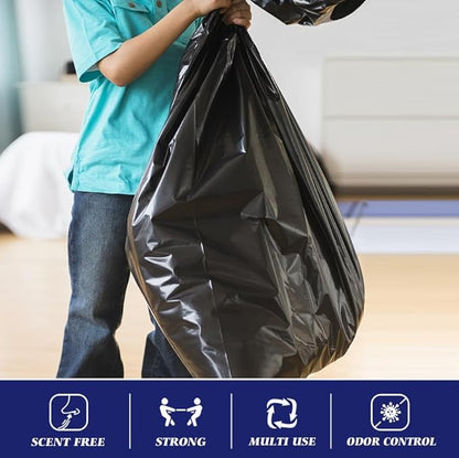 Teivio Trash Bags, 55-60 Gallon,