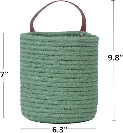 2pack Small Hanging Basket-Cotton Rope Wall Basket