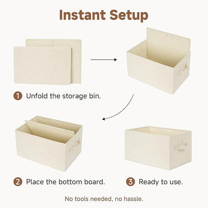 StorageWorks Storage Baskets for Shelves, Fabric Storage Bins, Closet