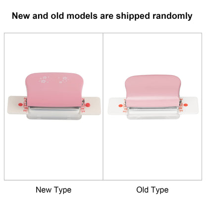 Binding Machines, Mini Manual Multipurpose 6 Holes Cinch Book Binding Machine, Coil Binding Machine for Home Office(Pink)
