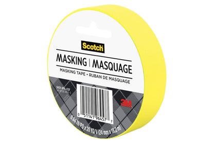 Scotch Expressions Masking Tape, .94 in x 20 yd, Great for Decorating, DIY, and Crafts, 6 Rolls, Primary Yellow