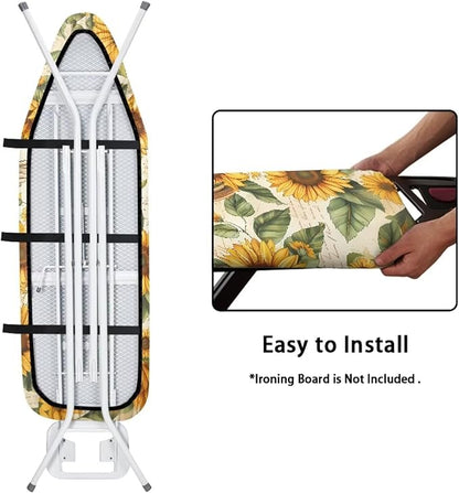 Sunflower Ironing Board Cover, Hummingbird Ironing Board Pad Cover Protector