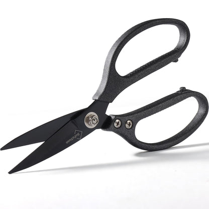 BoFuYuan Heavy Duty All Purpose Scissors, Stainless Steel Blades, Frosted Gray Comfort Grip Handle, 8.5 Inch Professional Multipurpose Utility Sharp Shears for Kitchen, Garden, Office, Craft, Sewing
