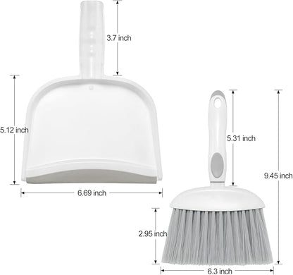 NACENA Small Dust Pan and Brush Set, Mini Broom and Dustpan Set Small Hand