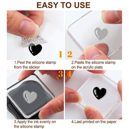 GLASSWINDS 6 Pcs Greeting Words Clear Stamps for Card Making Supplies 20 Ink Pad 3 Acrylic Stamp Block Silicone Stamp with Holiday Bless Happy Birthday Stamps for Crafting DIY Scrapbooking Journal
