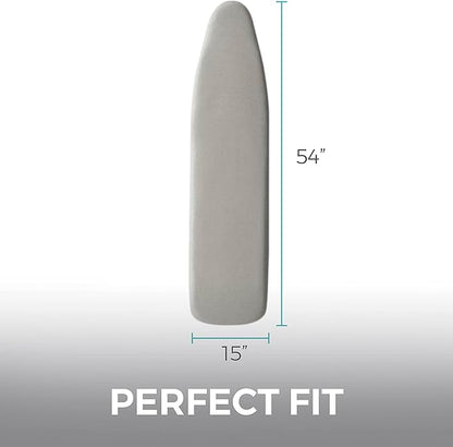 HOME GENIE Ironing Board Cover, Extra Thick Padding, Scorch Resistant Silicone