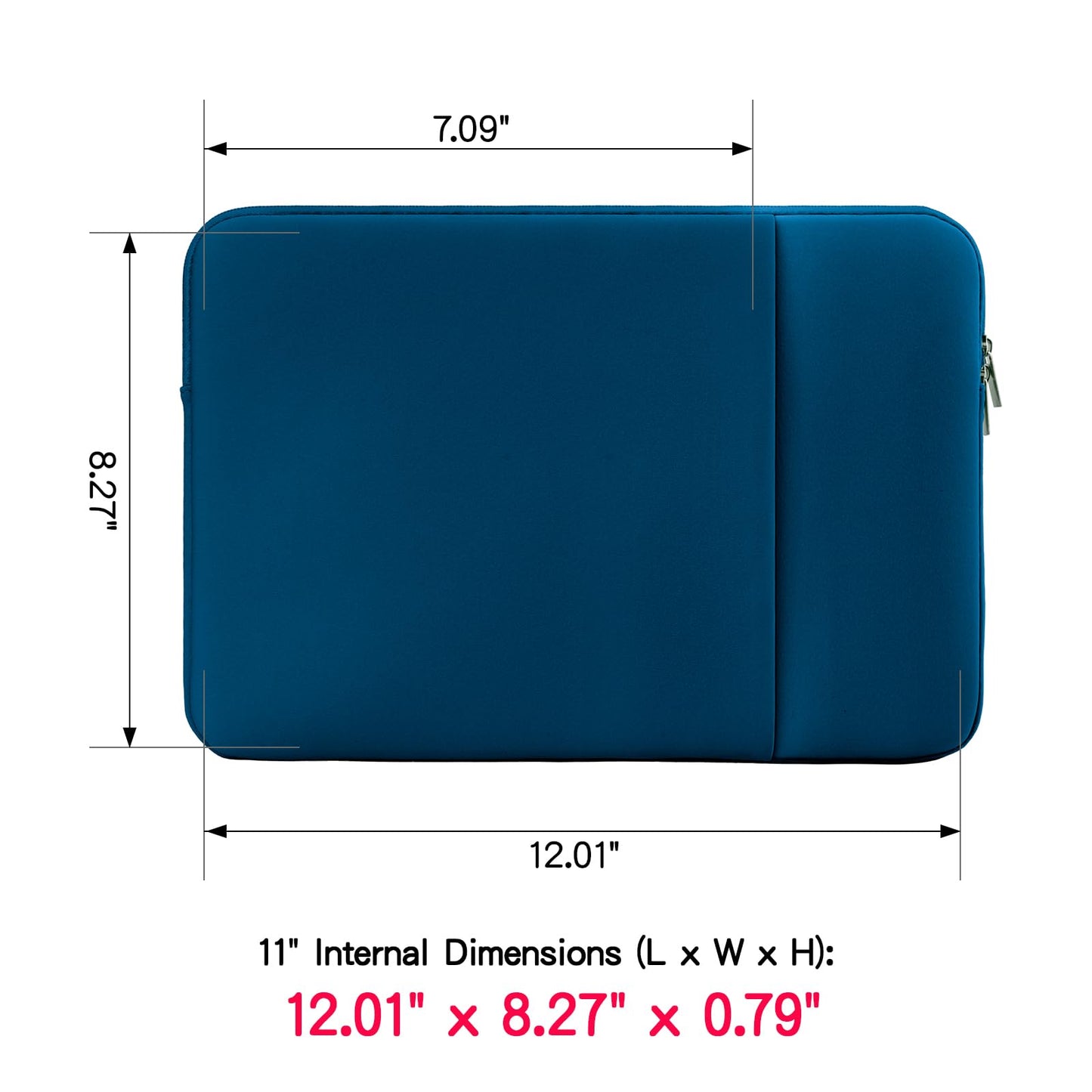 RAINYEAR 13 Inch Laptop Sleeve Compatible 13.3" MacBook Air/Pro M1 M2 M3 M4 A3240 A3113 A2681 A2337 A1932 A2179 A2338 A1706 A1708 Case Bag with Front Pocket Accessories Pouch (Red, Upgraded Version)