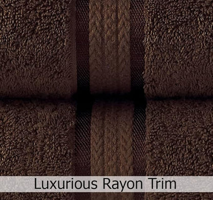Cotton Craft - 12 Pack - Ultra Soft Extra Large Wash Cloths 12x12 Chocolate -
