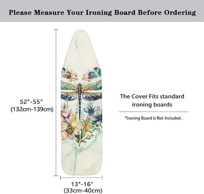 Dragonfly Ironing Board Cover Standard Size 15 x 54 Stain Resistant Fasteners