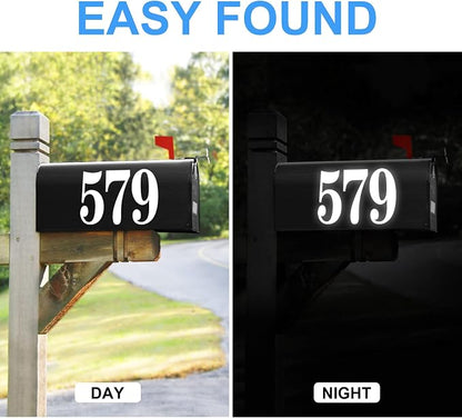 Kattykitty White Mailbox Numbers for outside, Vinyl Waterproof Mailbox Number Stickers, Address Numbers for House, House Numbers for Outside(2 inch, 12 sets)