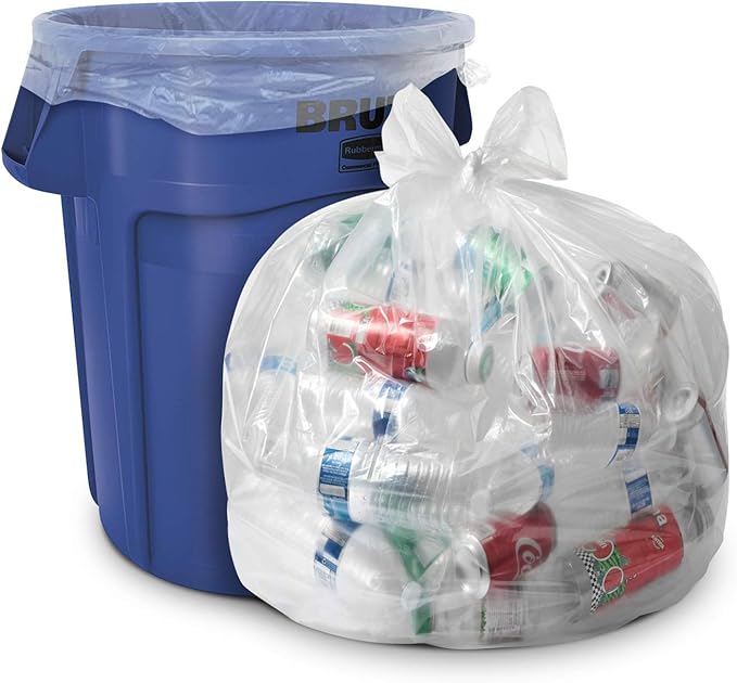 Aluf Plastics 45 Gallon 2.0 MIL Clear Garbage Bags